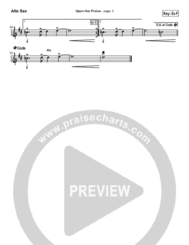 Upon Our Praise Alto Sax (New Life Worship)