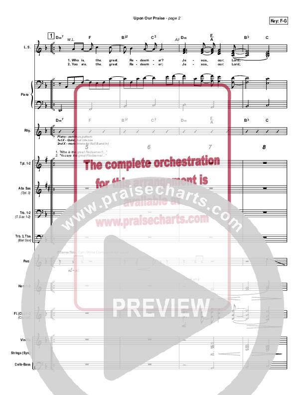 Upon Our Praise Conductor's Score (New Life Worship)