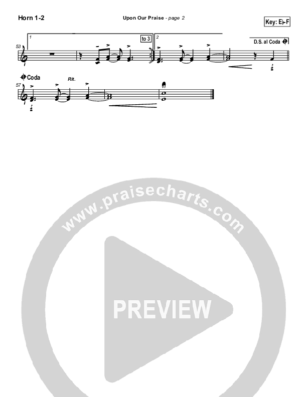 Upon Our Praise French Horn 1/2 (New Life Worship)