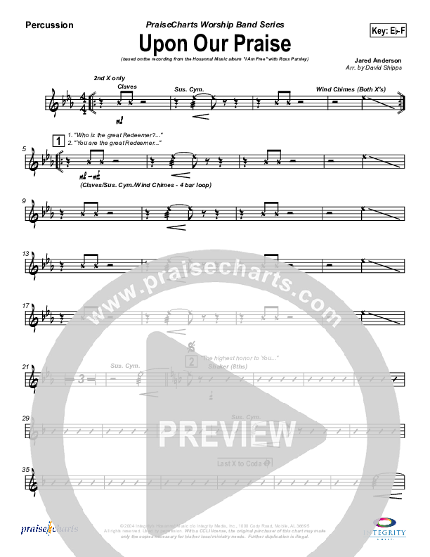 Upon Our Praise Percussion (New Life Worship)