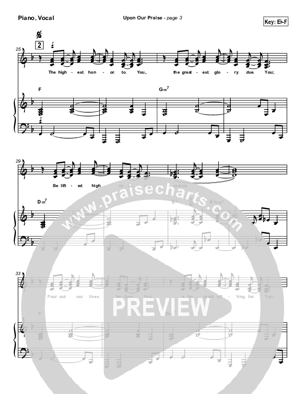 Upon Our Praise Piano/Vocal (New Life Worship)