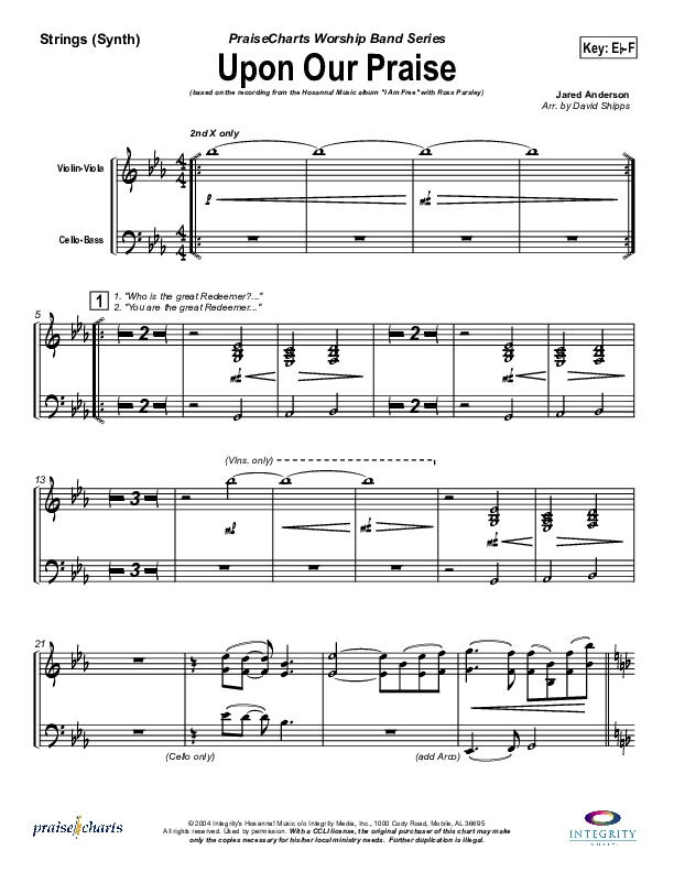 Upon Our Praise Synth Strings (New Life Worship)