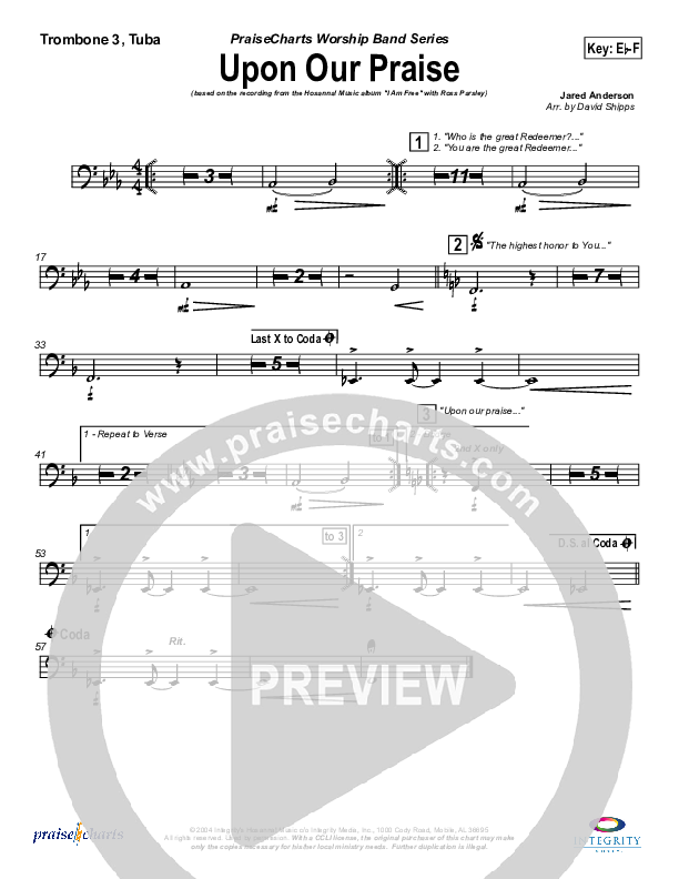 Upon Our Praise Trombone 3/Tuba (New Life Worship)