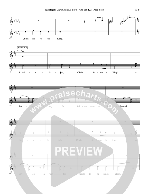 Hallelujah Christ Jesus Is Born Alto Sax 1/2 (Dennis Jernigan)