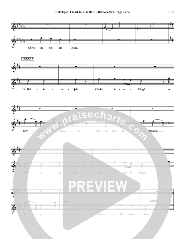 Hallelujah Christ Jesus Is Born Bari Sax (Dennis Jernigan)