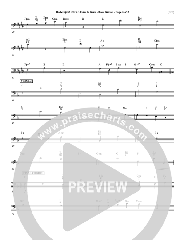 Hallelujah Christ Jesus Is Born Rhythm Chart (Dennis Jernigan)