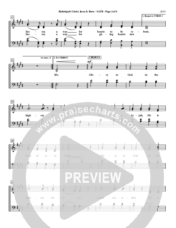 Hallelujah Christ Jesus Is Born Choir Sheet (SATB) (Dennis Jernigan)