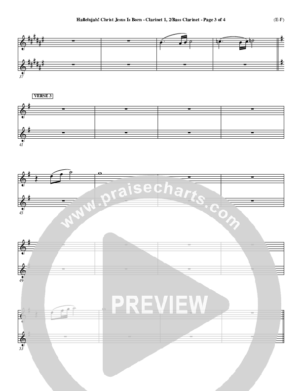 Hallelujah Christ Jesus Is Born Clarinet 1/2, Bass Clarinet (Dennis Jernigan)