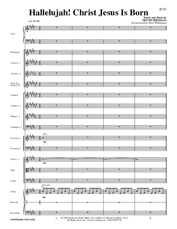 Hallelujah Christ Jesus Is Born Conductor's Score (Dennis Jernigan)