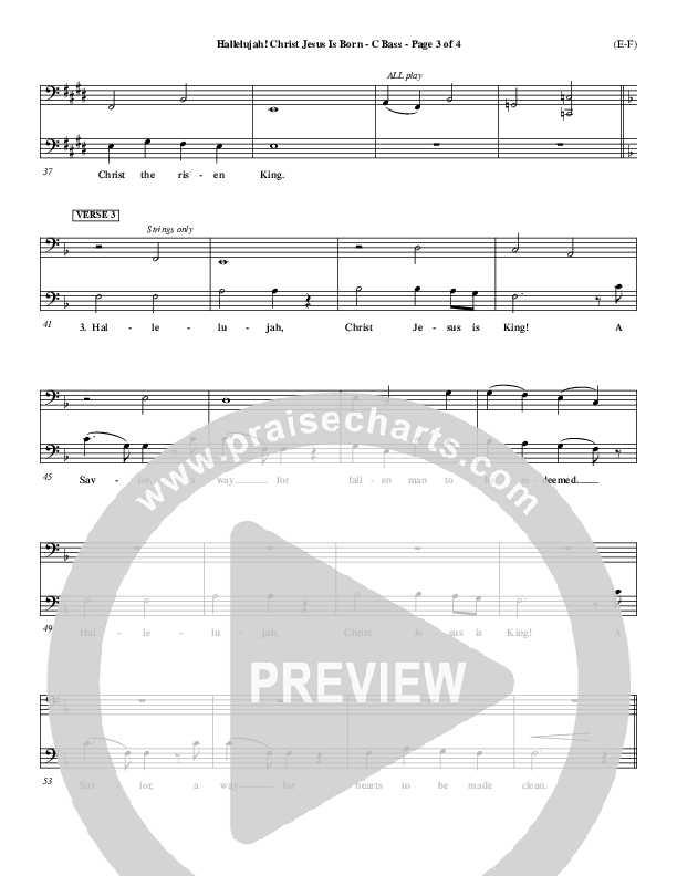 Hallelujah Christ Jesus Is Born Contrabass (Dennis Jernigan)