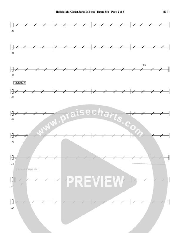 Hallelujah Christ Jesus Is Born Drum Set (Dennis Jernigan)