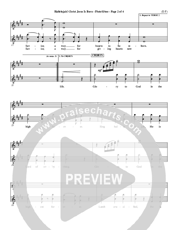 Hallelujah Christ Jesus Is Born Flute/Oboe (Dennis Jernigan)