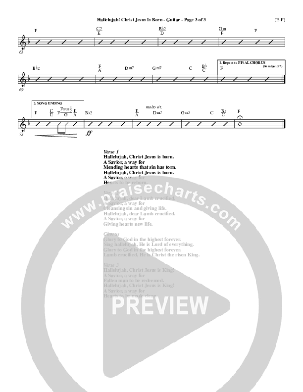 Hallelujah Christ Jesus Is Born Guitar (Dennis Jernigan)