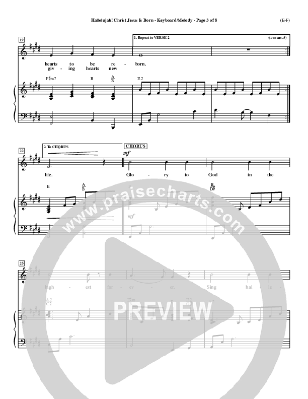 Hallelujah Christ Jesus Is Born Lead Sheet (Dennis Jernigan)