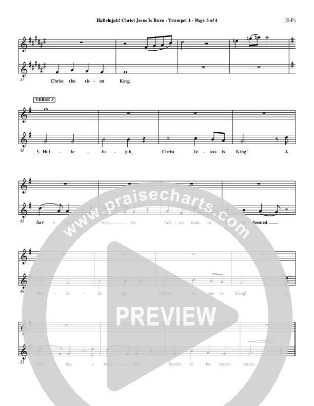 Hallelujah Christ Jesus Is Born Trumpet 1 (Dennis Jernigan)