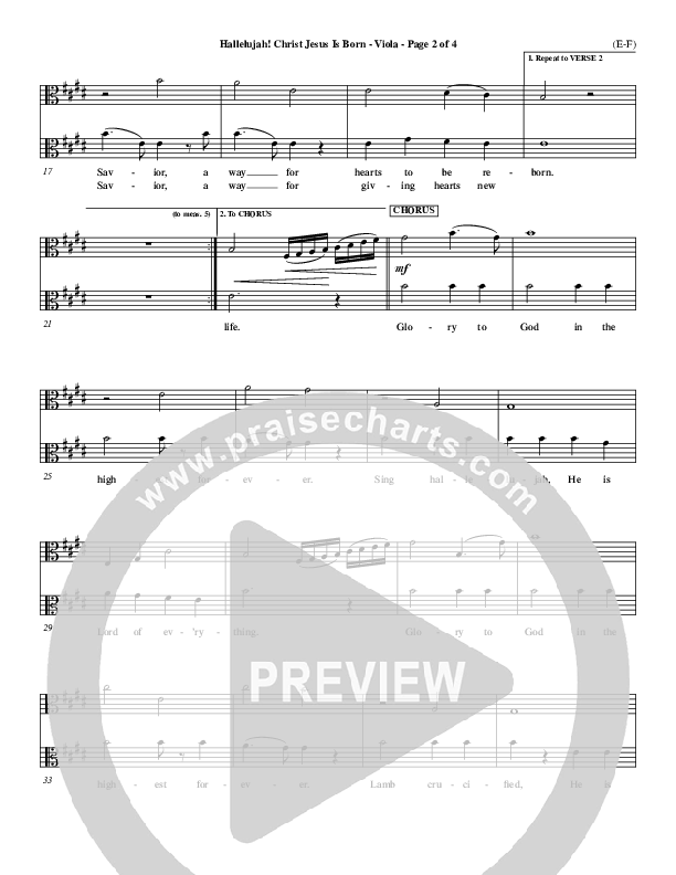 Hallelujah Christ Jesus Is Born Viola (Dennis Jernigan)