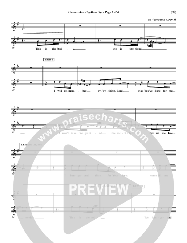 Communion Bari Sax (Third Day)