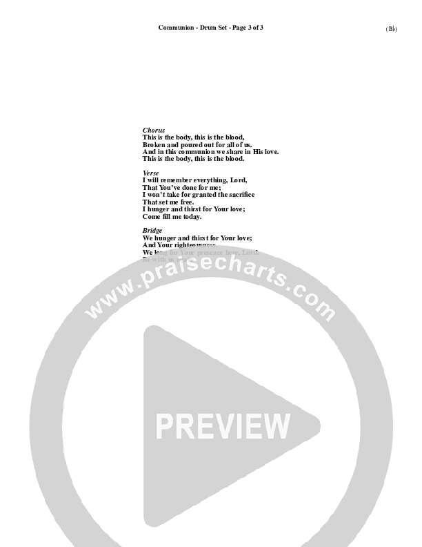 Communion Drum Set (Third Day)