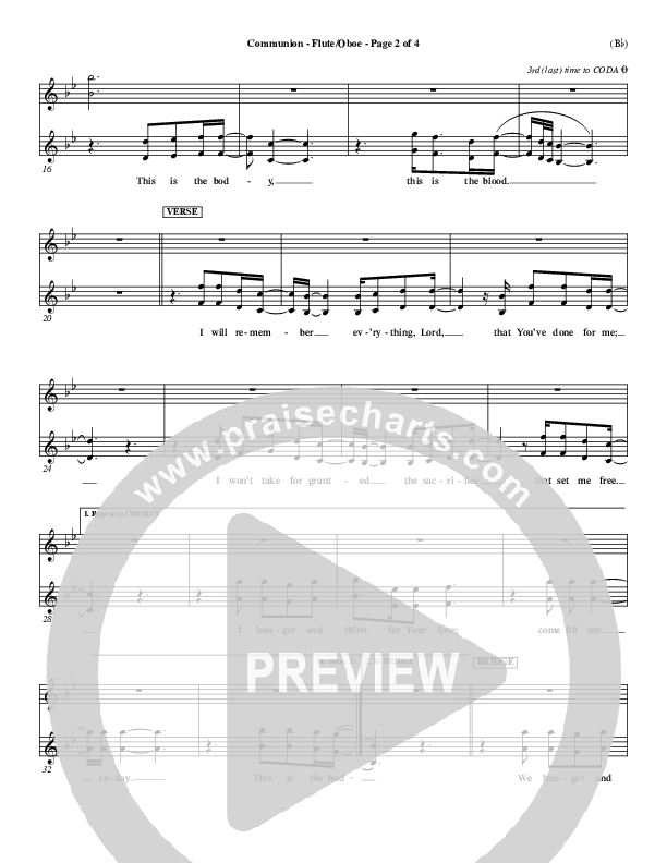 Communion Flute/Oboe (Third Day)