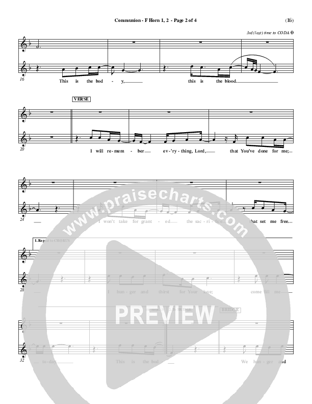 Communion French Horn 1/2 (Third Day)