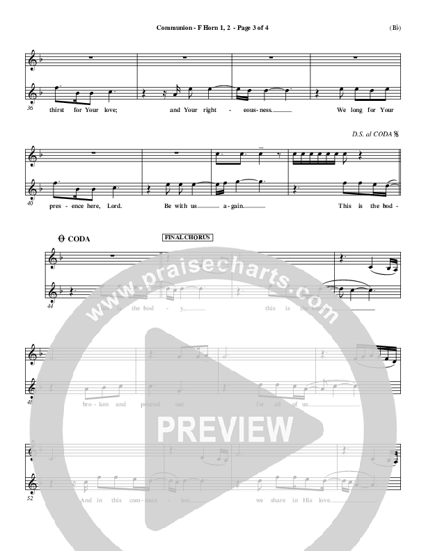 Communion French Horn 1/2 (Third Day)