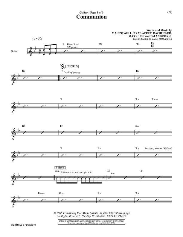 Communion Guitar (Third Day)