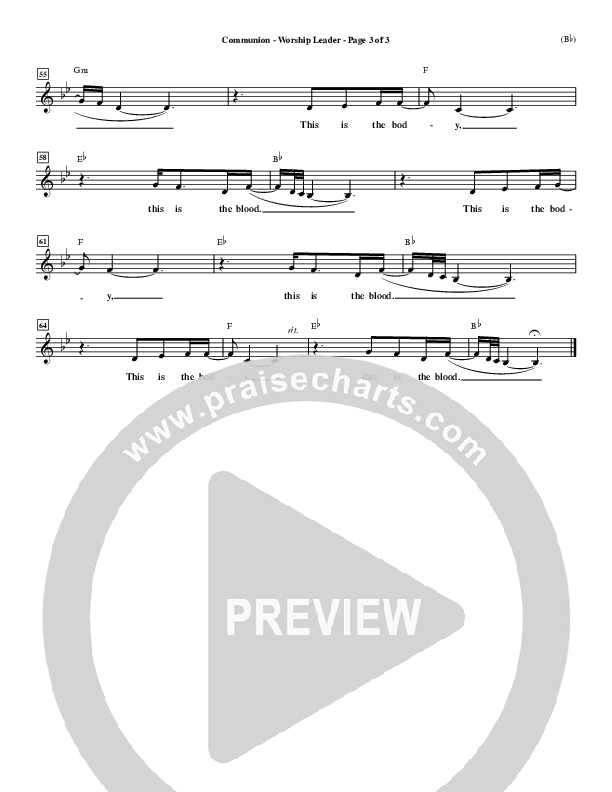 Communion Lead Sheet (Third Day)