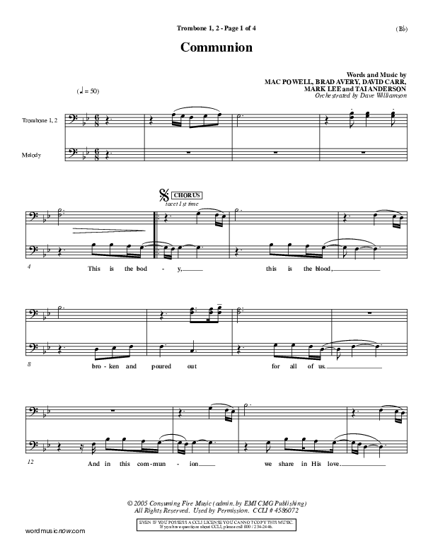 Communion Trombone 1/2 (Third Day)