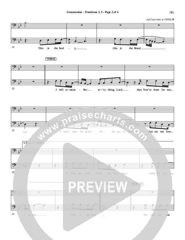 Communion Trombone 1/2 (Third Day)