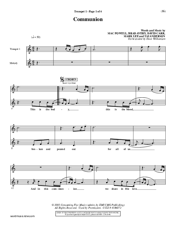 Communion Trumpet 1 (Third Day)