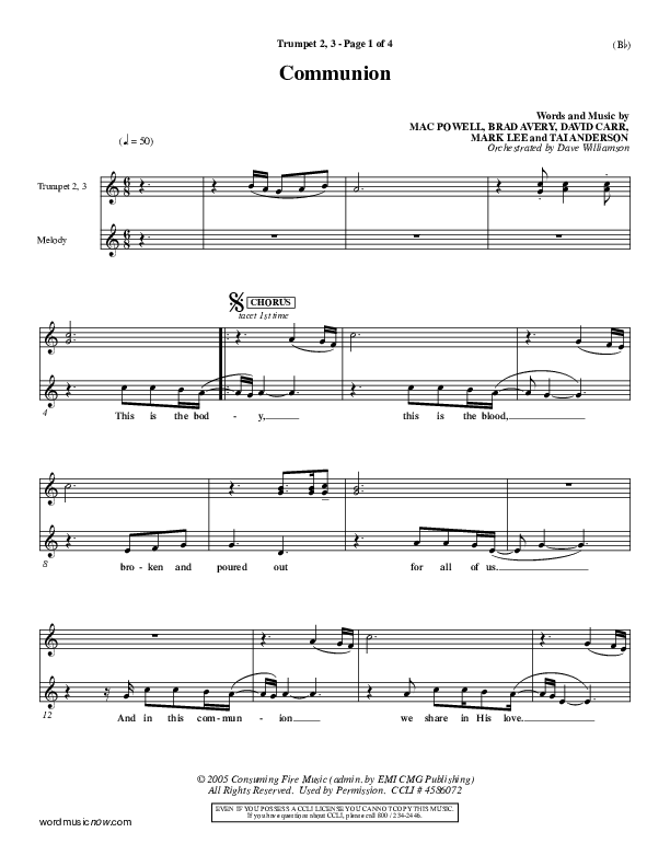 Communion Trumpet 2/3 (Third Day)