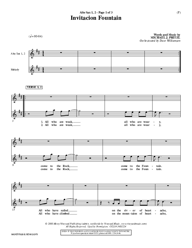 Invitacion Fountain Alto Sax 1/2 ()