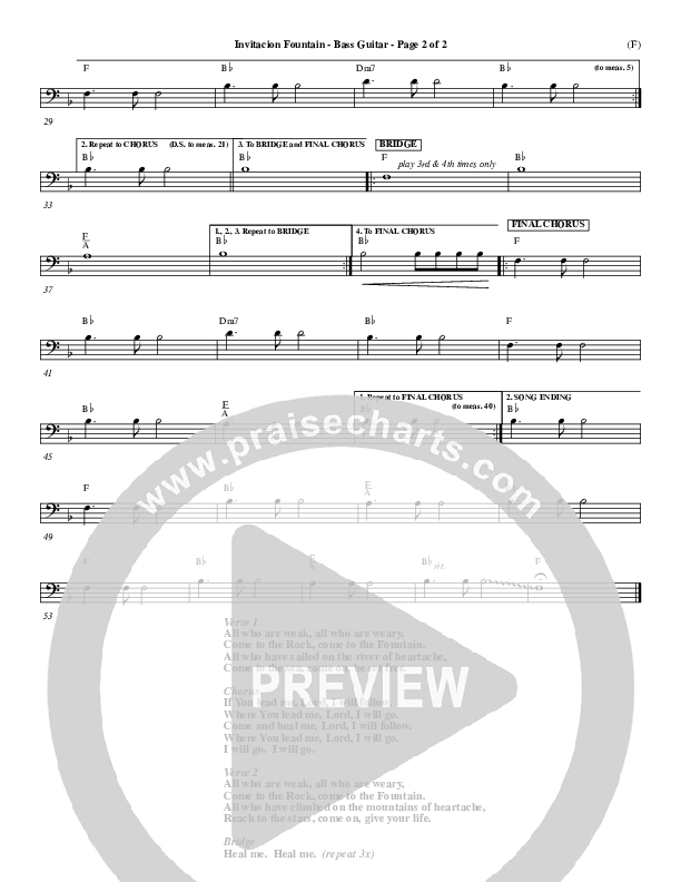 Invitacion Fountain Rhythm Chart ()