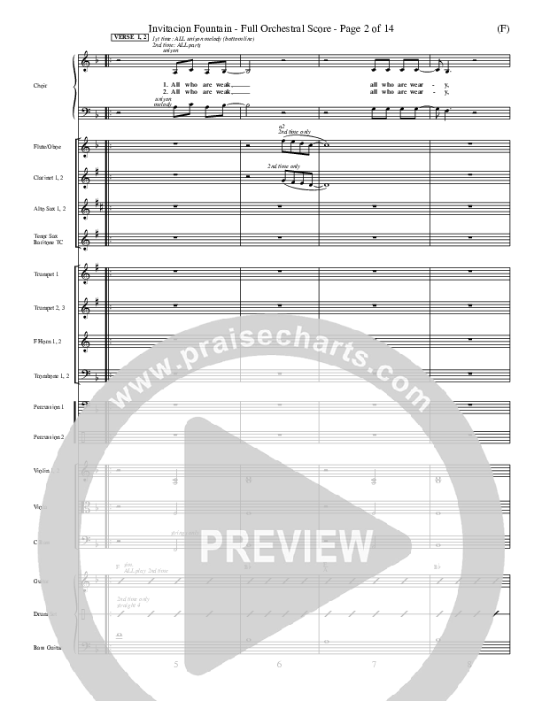 Invitacion Fountain Conductor's Score ()