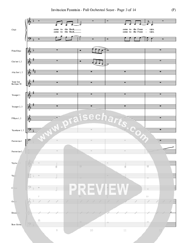 Invitacion Fountain Conductor's Score ()