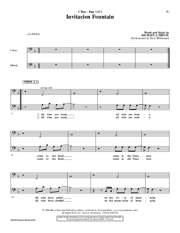 Invitacion Fountain Contrabass ()