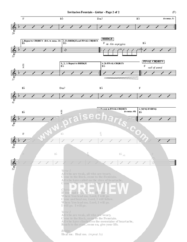 Invitacion Fountain Guitar ()