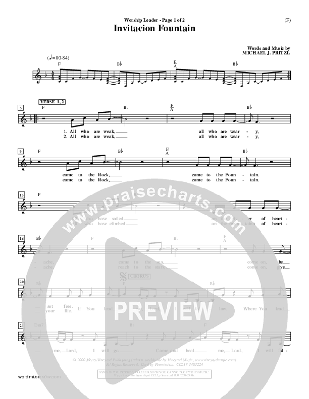 Invitacion Fountain Lead Sheet ()