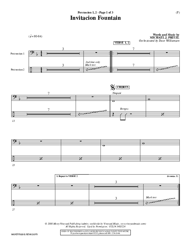 Invitacion Fountain Percussion 1/2 ()