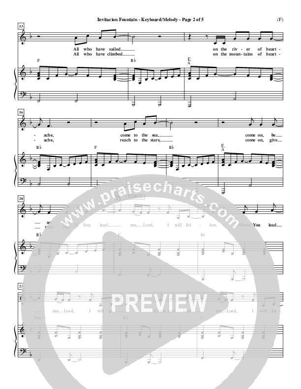 Invitacion Fountain Piano/Vocal ()