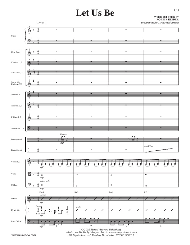 Let Us Be Conductor's Score ()