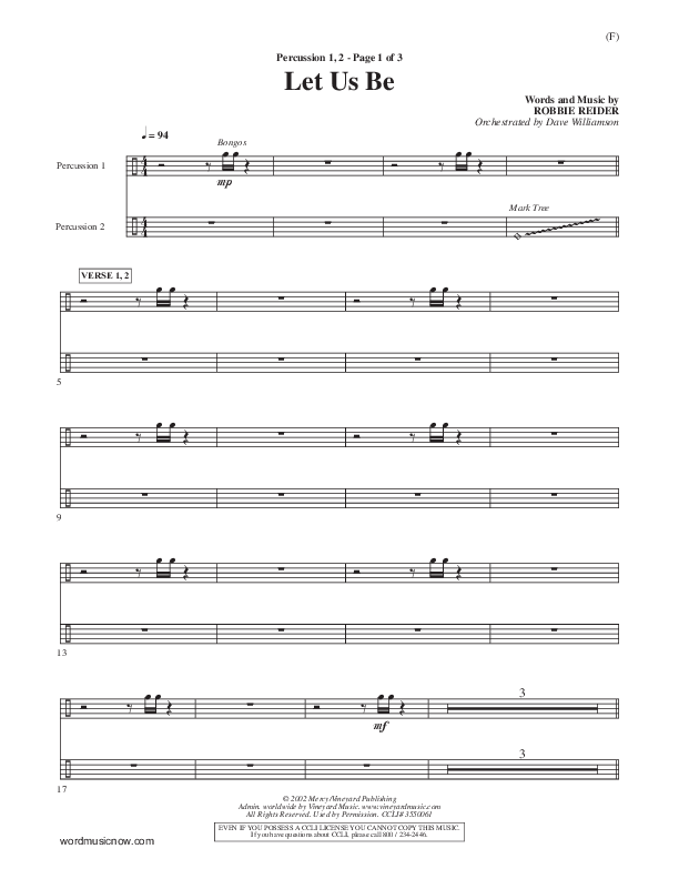 Let Us Be Percussion 1/2 ()