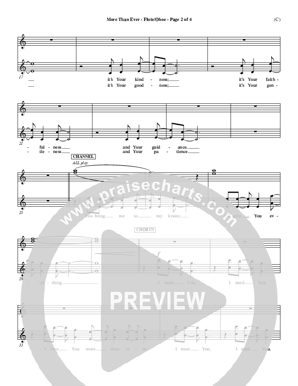 More Than Ever Flute/Oboe ()