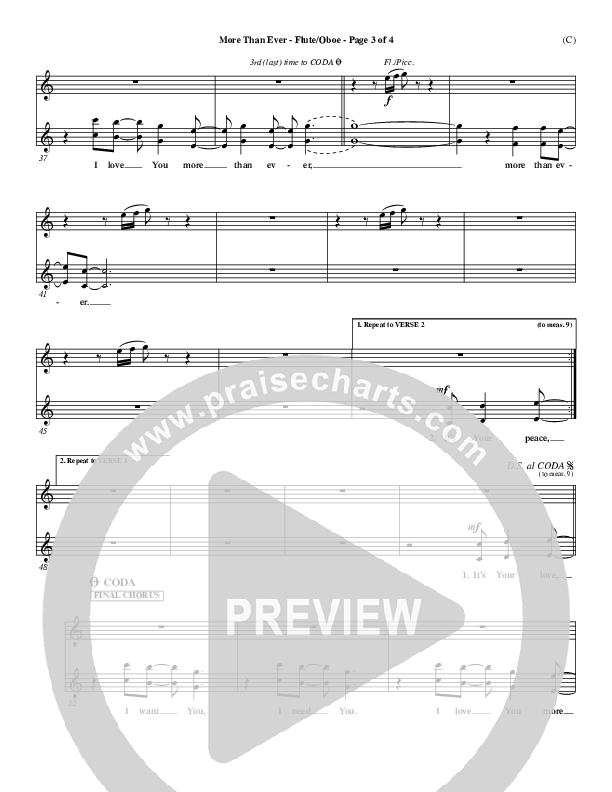 More Than Ever Flute/Oboe ()