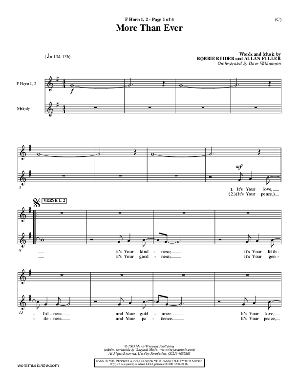 More Than Ever French Horn 1/2 ()