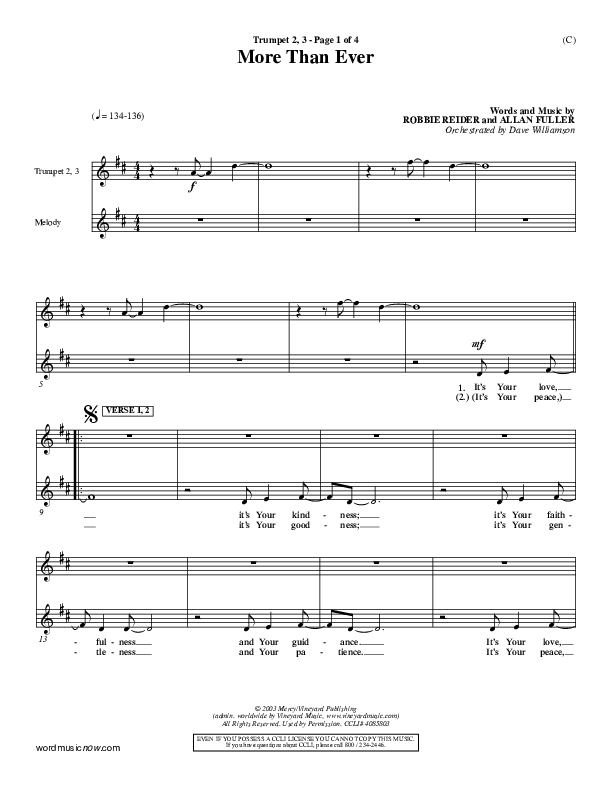 More Than Ever Trumpet 2/3 ()