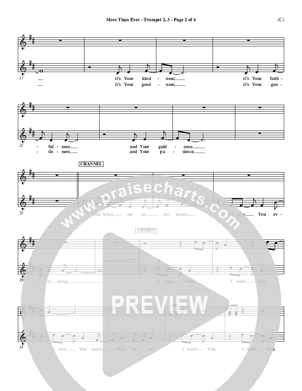 More Than Ever Trumpet 2/3 ()