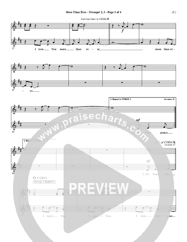 More Than Ever Trumpet 2/3 ()