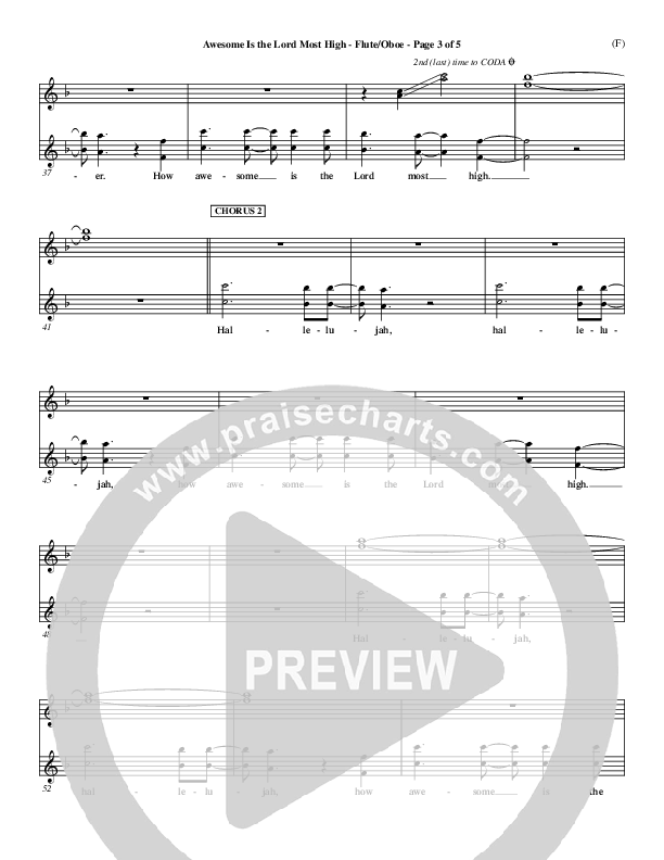 Awesome Is The Lord Most High Flute/Oboe (Chris Tomlin)