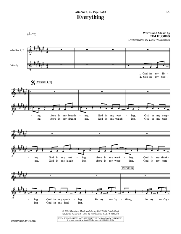 Everything Alto Sax 1/2 (Tim Hughes)
